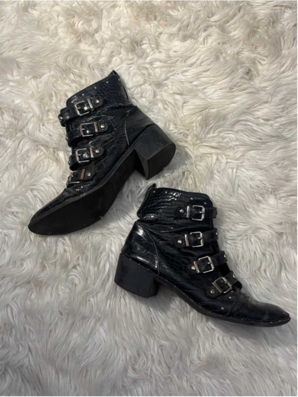 Very well worn leather boots